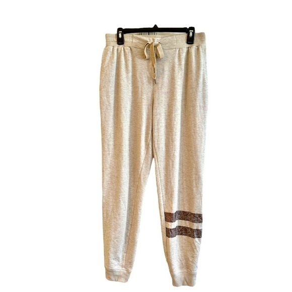 IDLA, WOMENS SWEATPANTS.ELASTIC WAIST WITH TIE STRING. LIGHT HEATHER TAN.SIZE XL - Picture 1 of 7